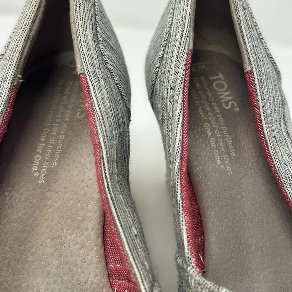 Toms Espadrille Wedged Heel Open Toe Shoes Size 7
